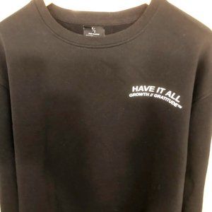 PEACE COLLECTIVE HAVE IT ALL SWEATSHIRT BLACK SIZE XL